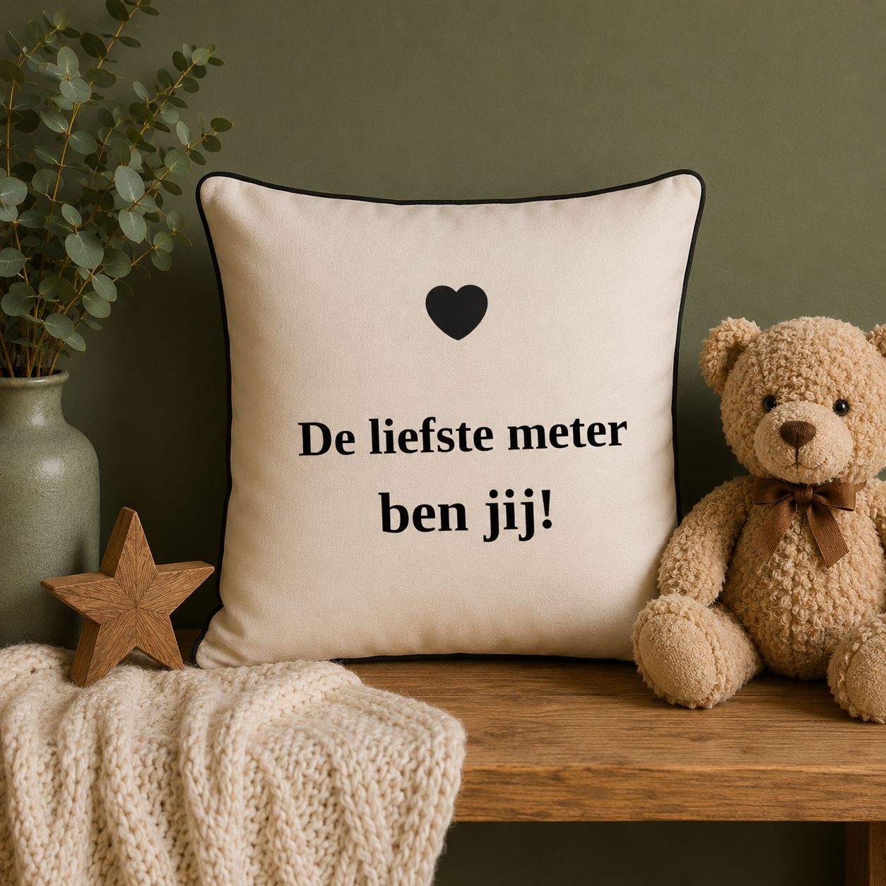 Sierkussen De Liefste Meter Ben Jij! | Meter Cadeau