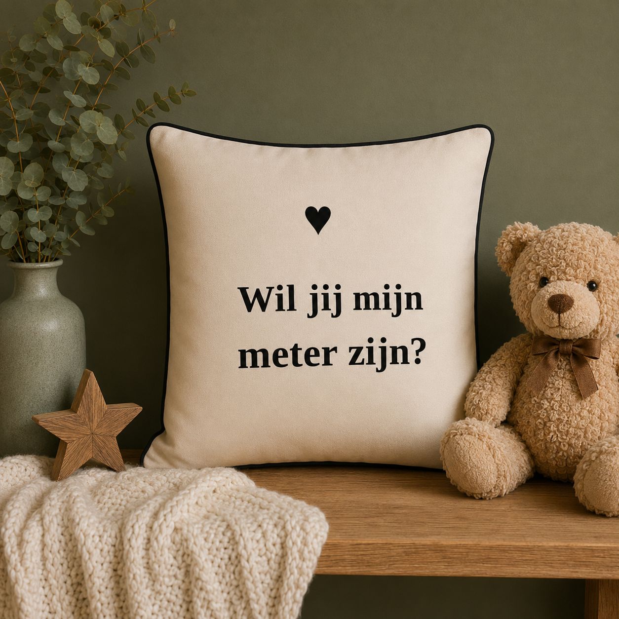 Sierkussen Wil Jij Mijn Meter Zijn? | Meter Vragen Cadeau