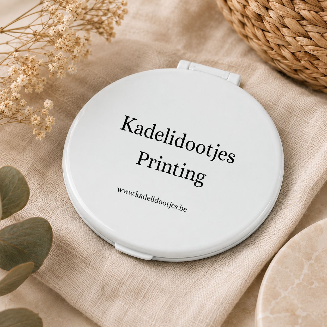 Opvouwbare Make-up Spiegel met Bedrijfsnaam | Gepersonaliseerd Relatiegeschenk