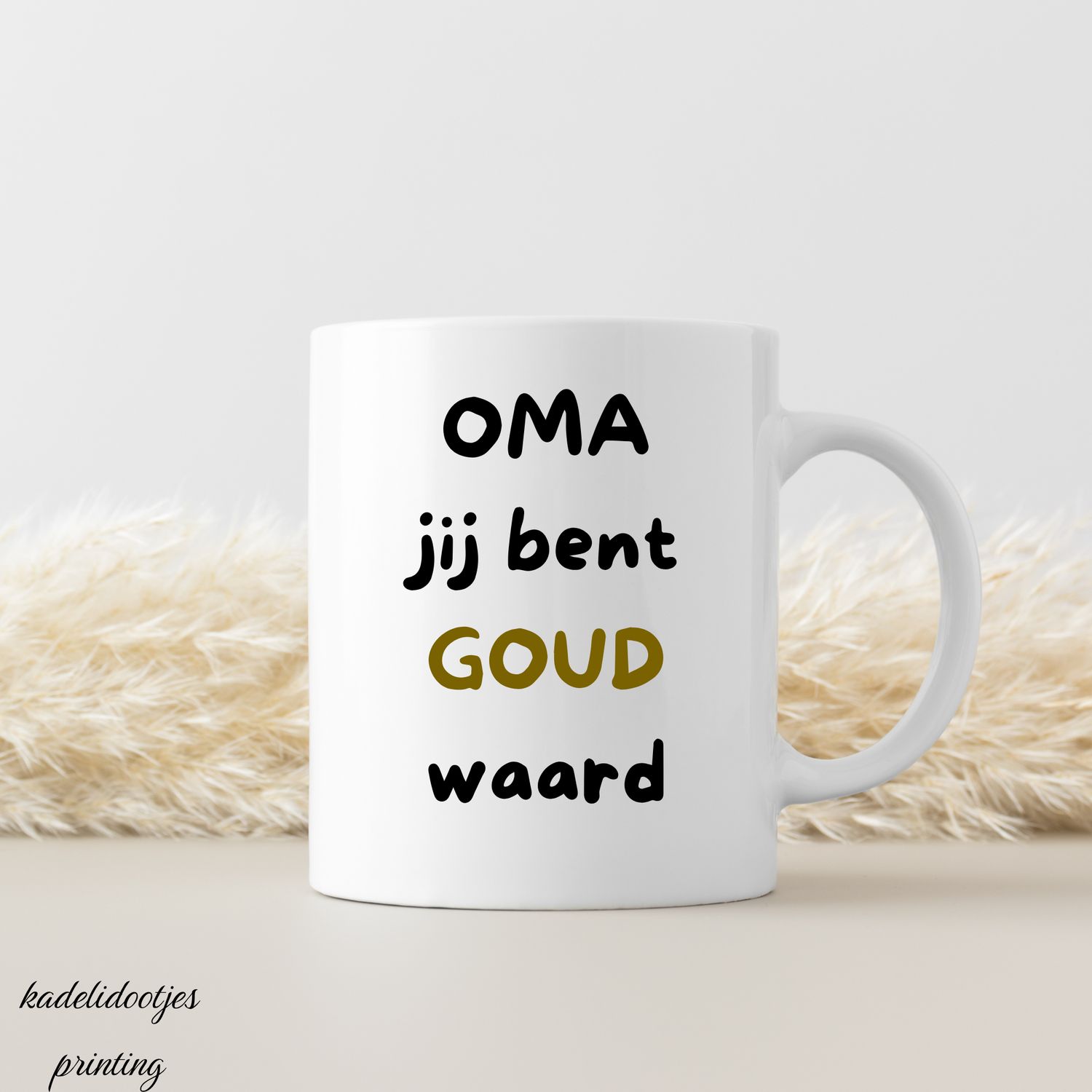 Oma Jij Bent Goud Waard Mok – Lief Cadeau voor de Liefste Oma | Kadelidootjes