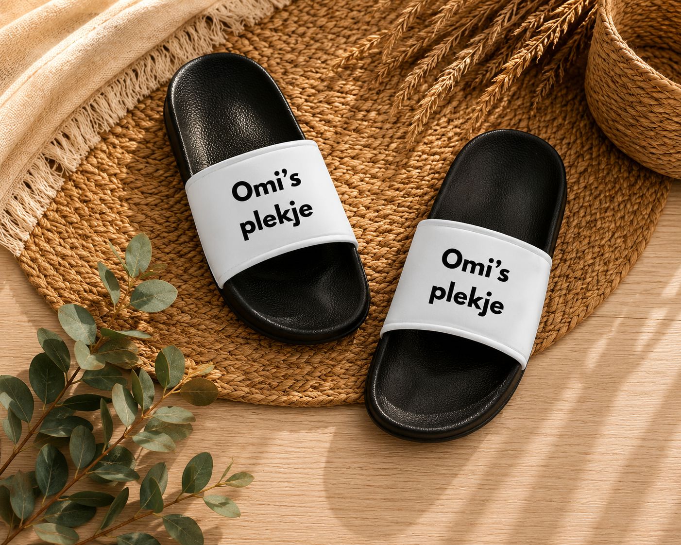 Omi's Plekje Slippers – Gepersonaliseerde Slippers voor Omi | Kadelidootjes