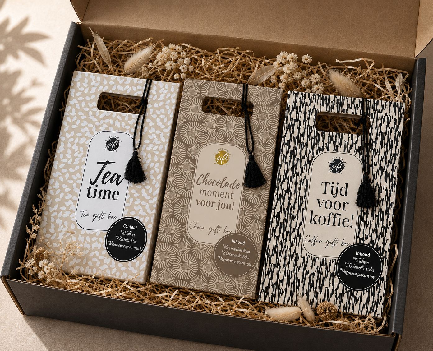 Luxe Cadeaubox met Thee, Koffie &amp; Chocolade – Origineel Verwenpakket