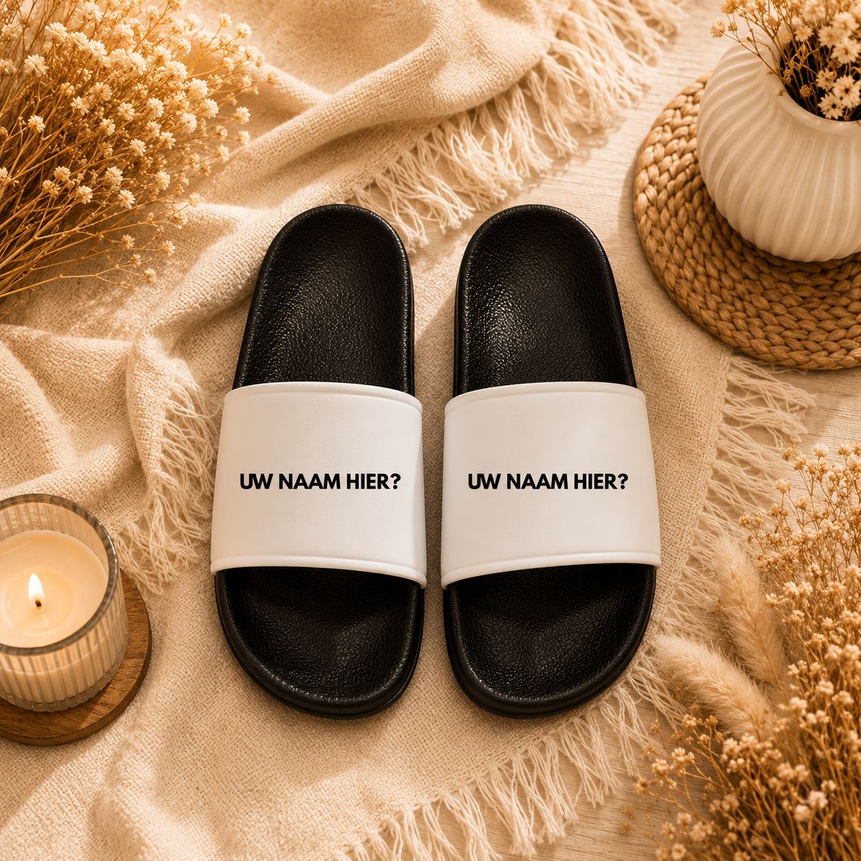 Gepersonaliseerde Slippers met Naam – Uniek Cadeau voor Haar, Hem of Kinderen | Kadelidootjes