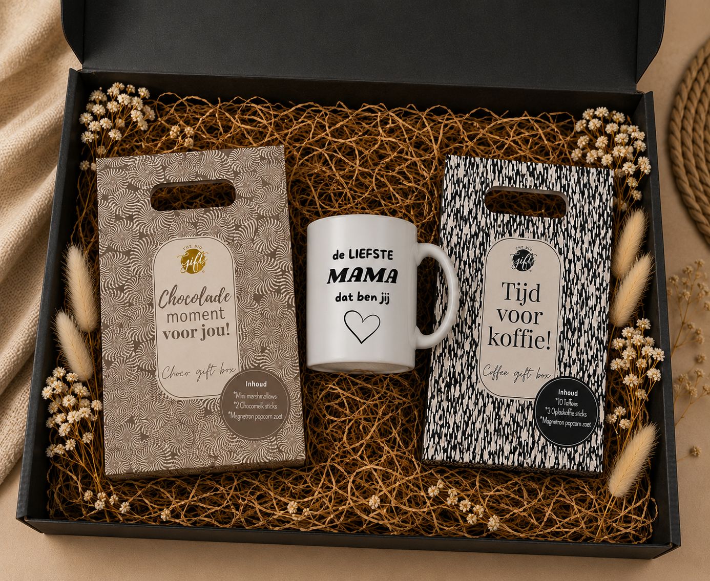 Cadeaubox voor Mama met Koffie, Chocolade &amp; Mok | Kadelidootjes