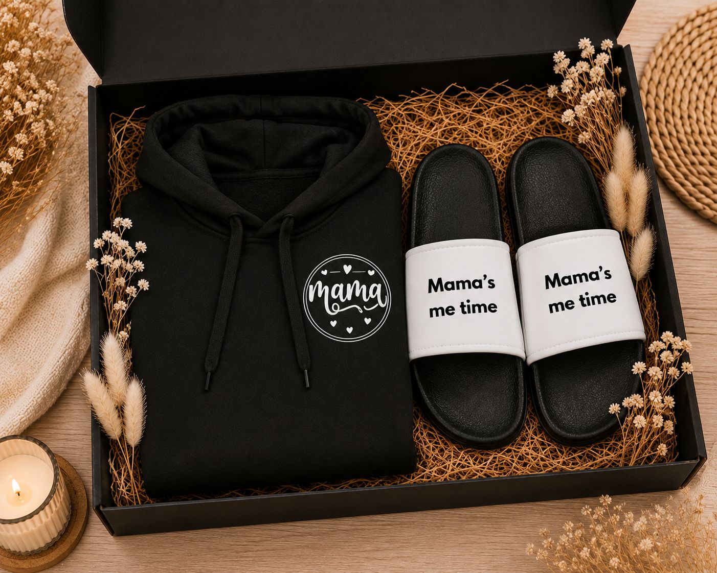 Mama Cadeaubox met Hoodie &amp; Slippers – Mama’s Me Time | Kadelidootjes