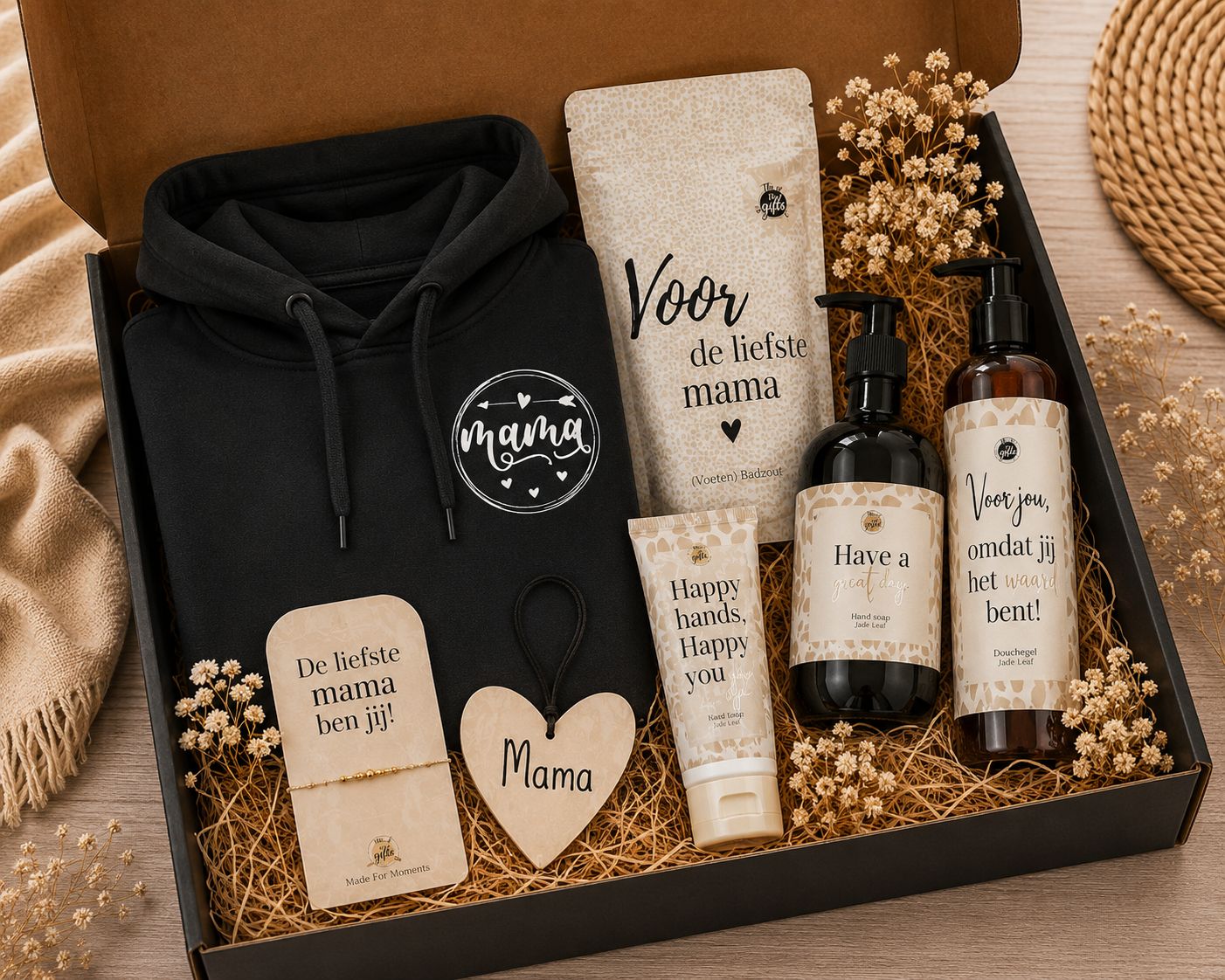Luxe Mama Cadeaubox met Hoodie &amp; Verwenproducten | Kadelidootjes