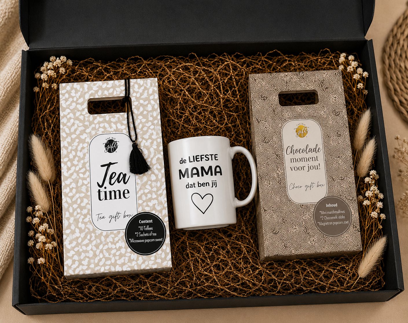 Cadeaubox voor Mama met Thee, Mok &amp; Chocolade | Kadelidootjes
