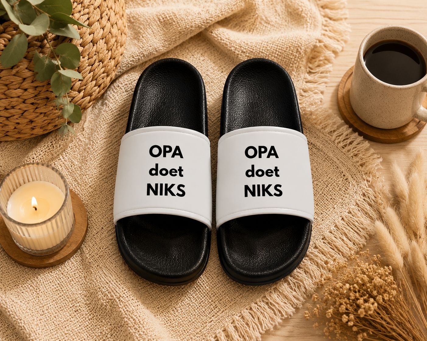 OPA Doet Niks Slippers – Grappige Slippers voor Opa | Kadelidootjes