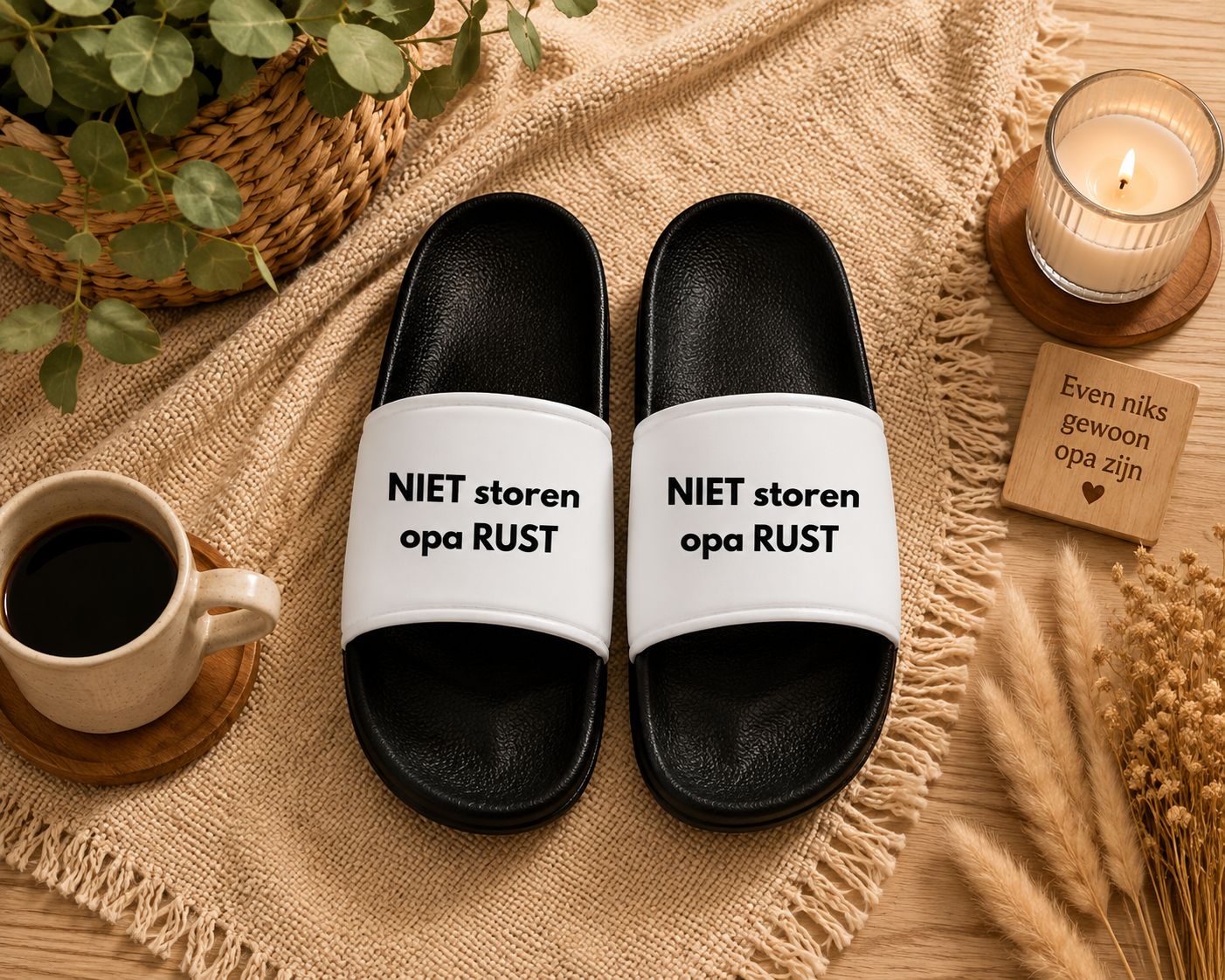 Niet Storen Opa Rust Slippers – Grappige Slippers voor Opa | Kadelidootjes