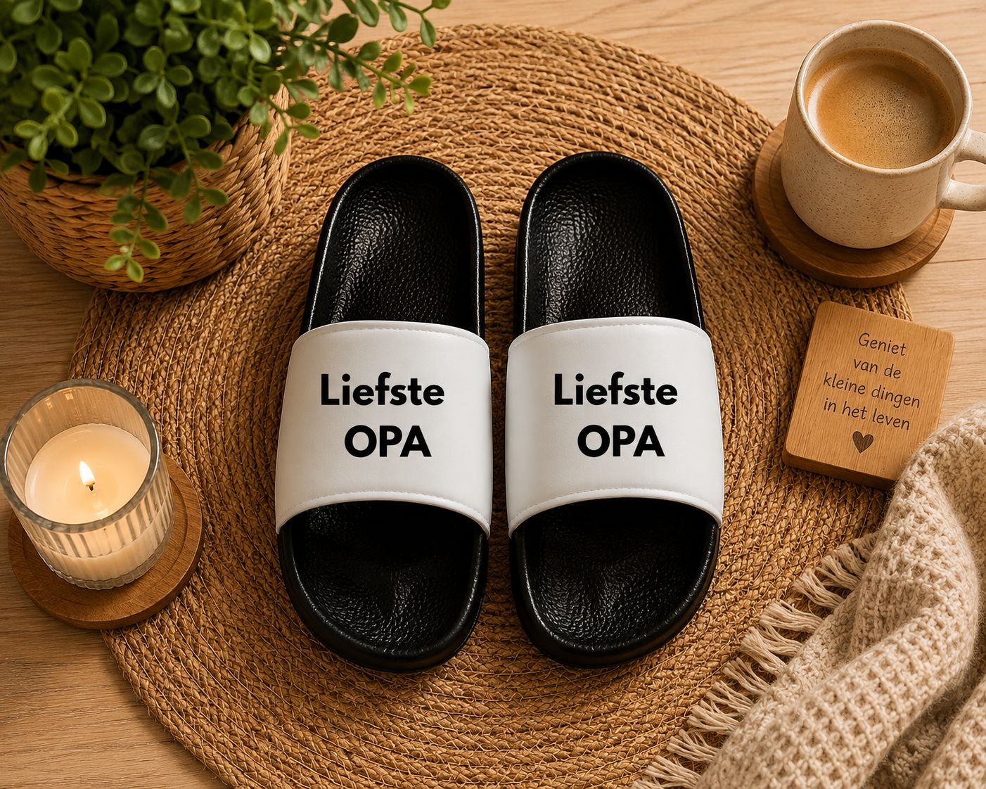 Liefste Opa Slippers – Origineel Cadeau voor Opa | Kadelidootjes