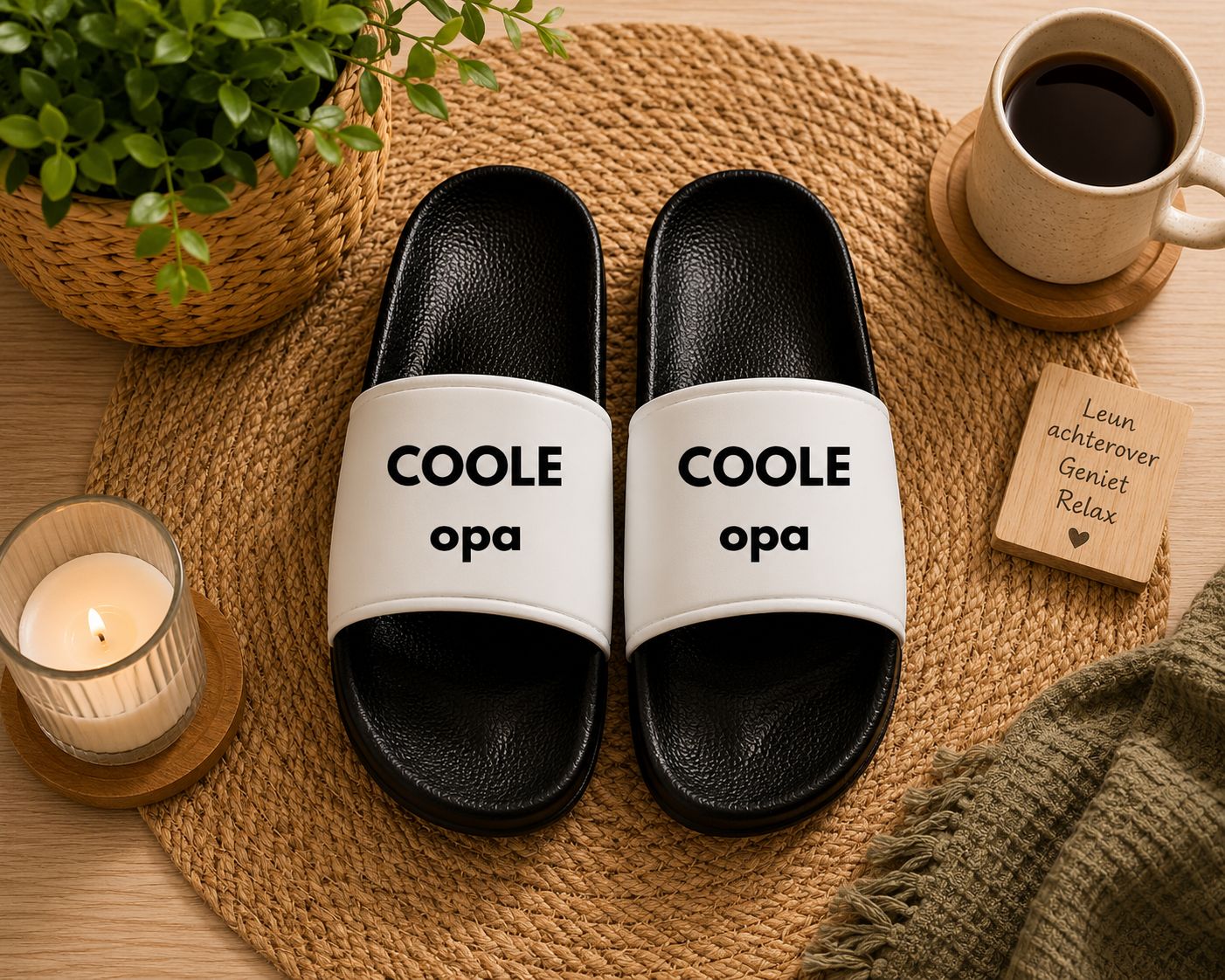 Coole Opa Slippers – Grappige Slippers voor Opa | Kadelidootjes