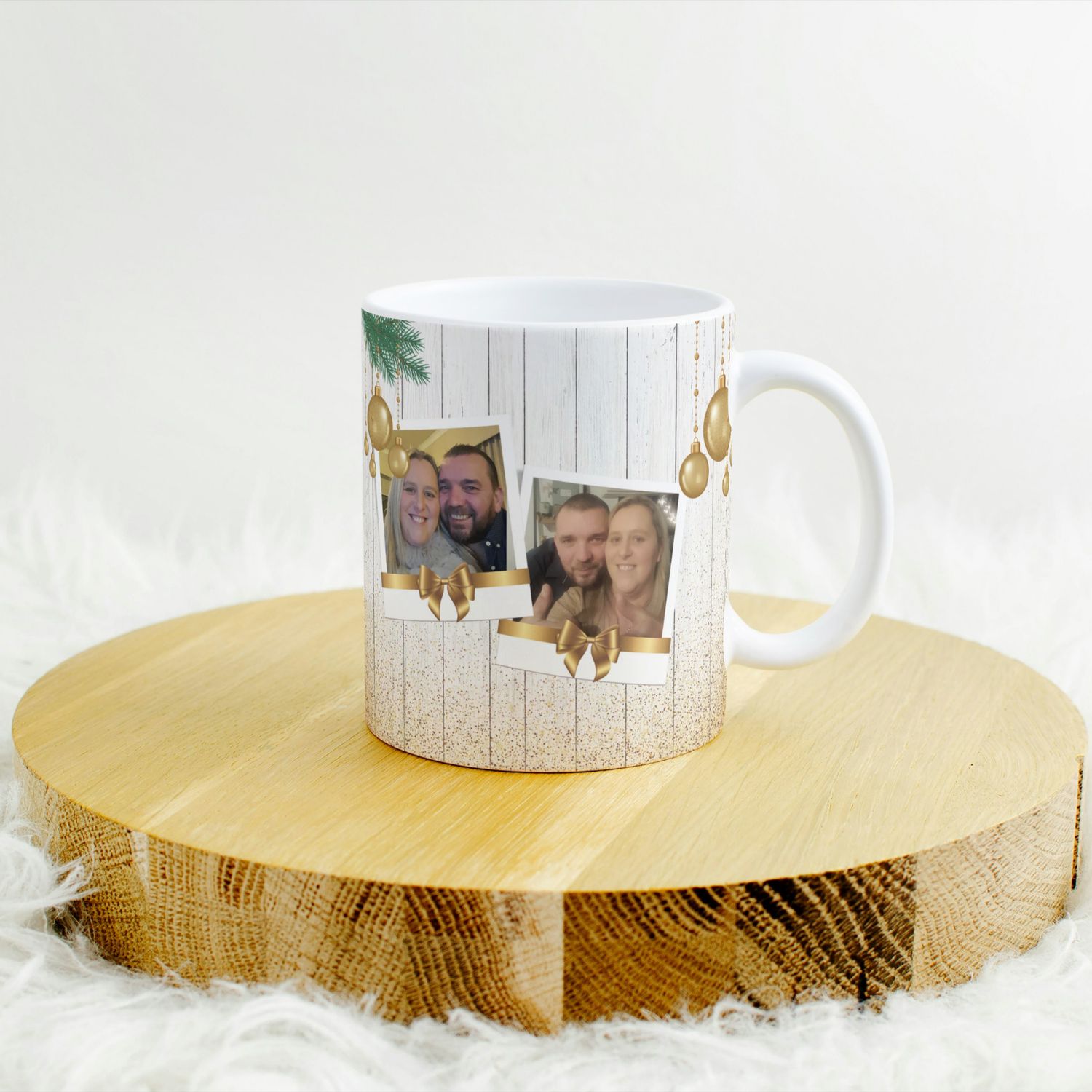 Gepersonaliseerde Kerstmok met 2 Eigen Foto’s – Fotomok Kerst | Kadelidootjes