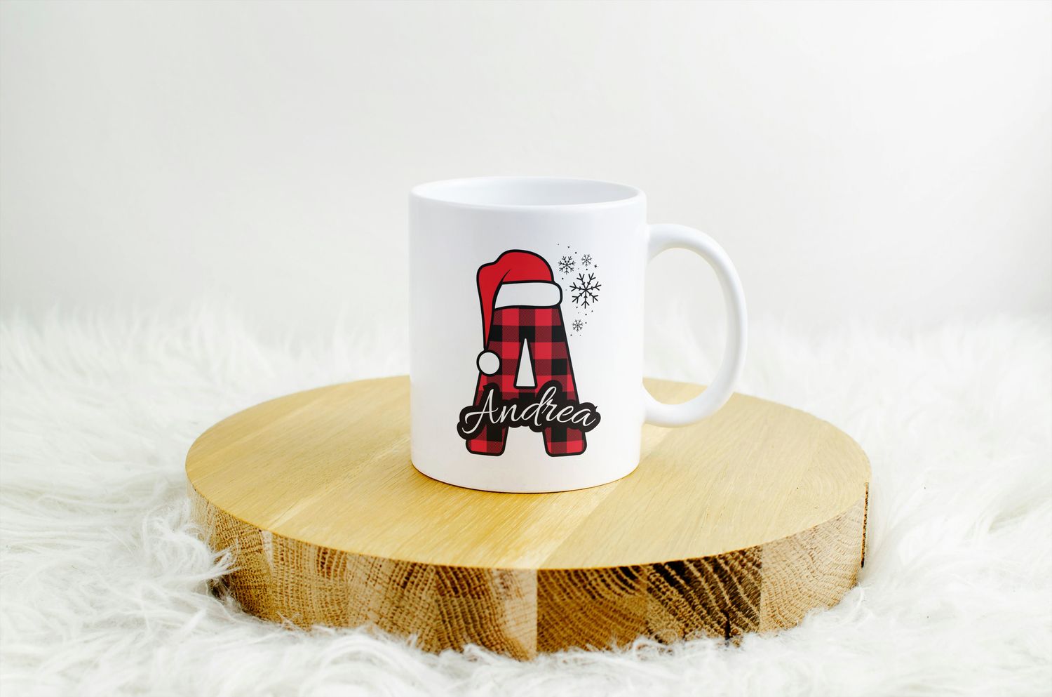Gepersonaliseerde Kerstmok met Letter &amp; Naam – Alfabet Kerstmok | Kadelidootjes
