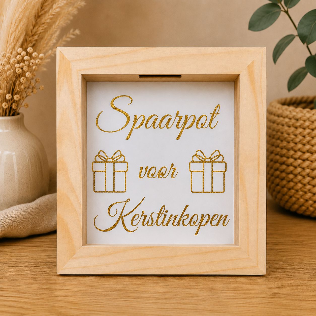 Spaarpot voor Kerstinkopen – Kerst Spaarpot met Plexiglas | Kadelidootjes