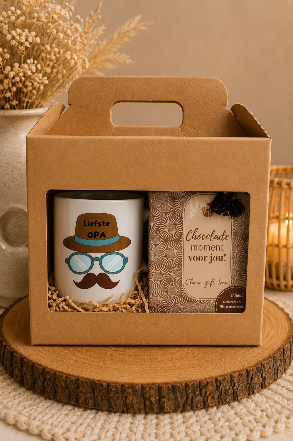 Cadeaubox voor Opa – Liefste Opa Mok &amp; Chocolade Geschenkbox | Kadelidootjes