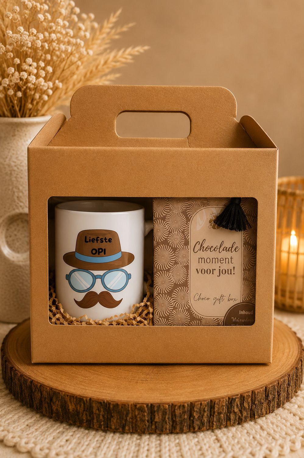 Cadeaubox voor Opi – Liefste Opi Mok &amp; Chocolade Geschenkbox | Kadelidootjes