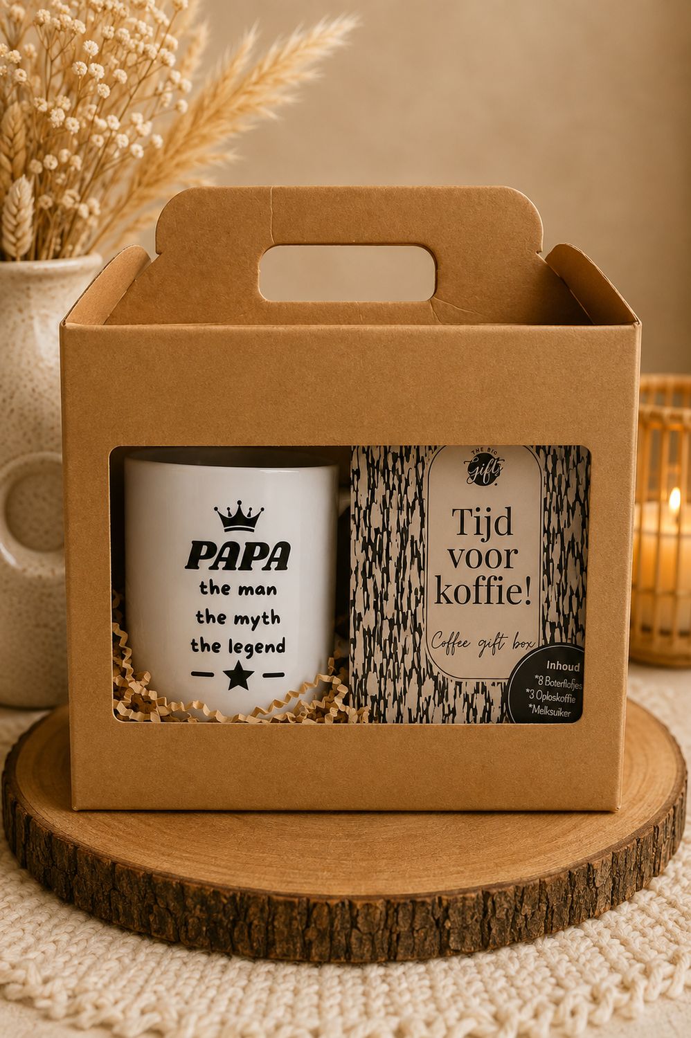 Cadeaubox voor Papa – Papa Mok &amp; Koffie Geschenkbox | Kadelidootjes