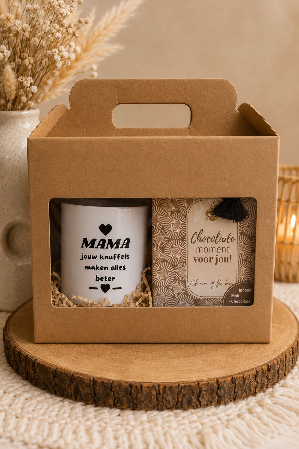 Cadeaubox voor Mama – Mok met Lieve Tekst &amp; Chocolade | Kadelidootjes