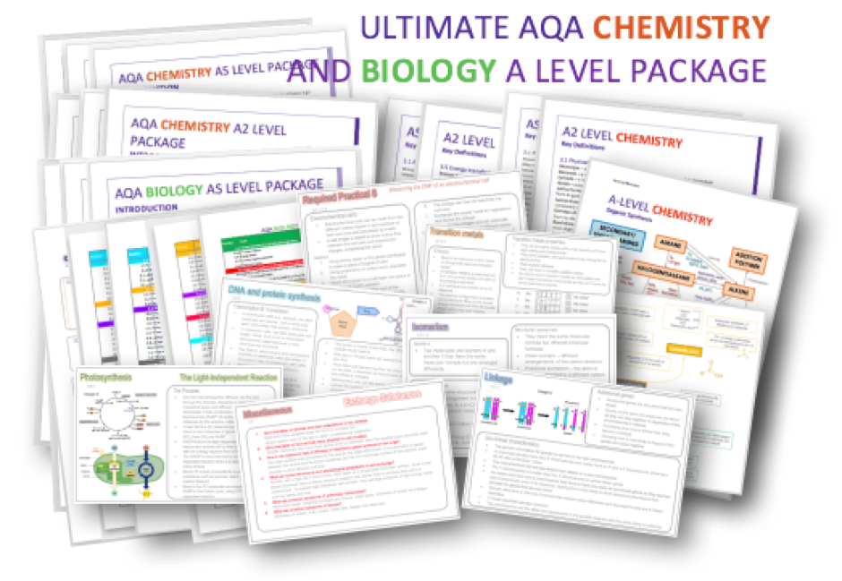 ULTIMATE AQA Chemistry + Biology A-level package