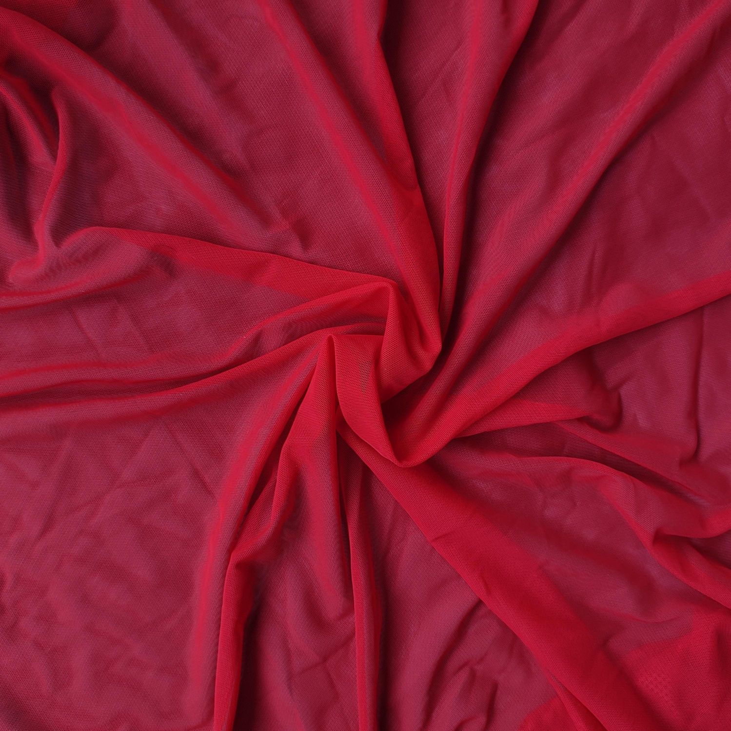 Red Stretch Mesh Tulle