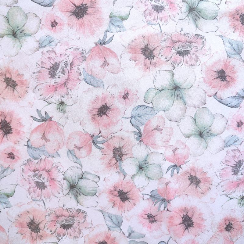 Microfibra Elastica a Fiori Rosa