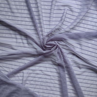 Dusty Lilac Striped Stretch Mesh
