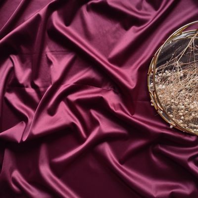 Burgundy Stretch Satin