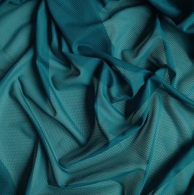 Teal Green Diamond Stretch Mesh