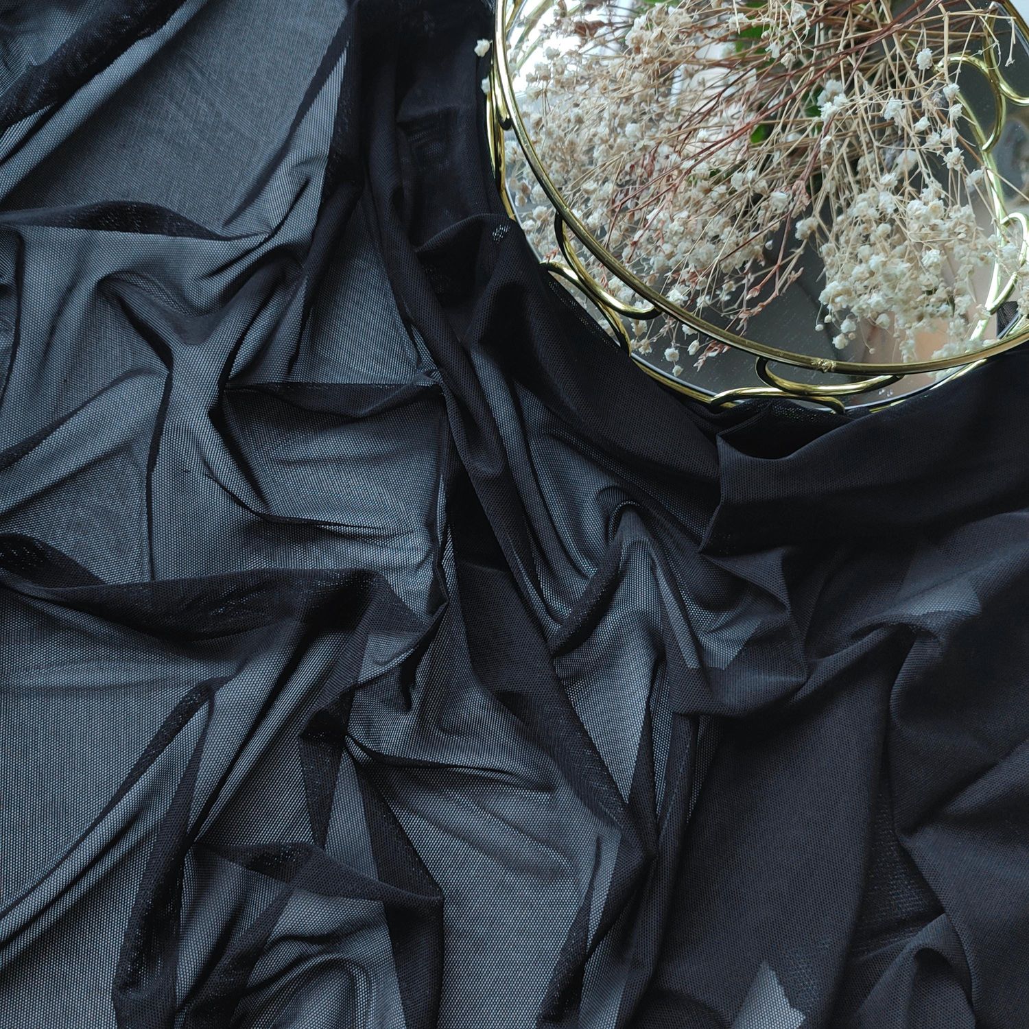 Black Stretch Mesh 