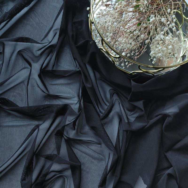 Black Stretch Mesh 