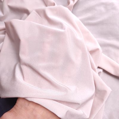 Glänzend Weiche Stretch-Microfaser, Blassrosa