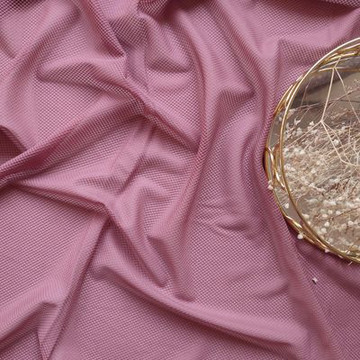 Dusty rose stretch mesh with fine net texture
