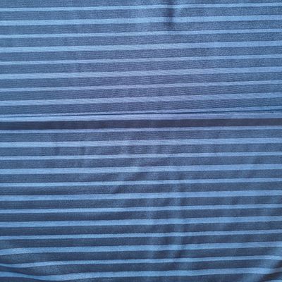 Blue striped stretch microfiber for lingerie sewing