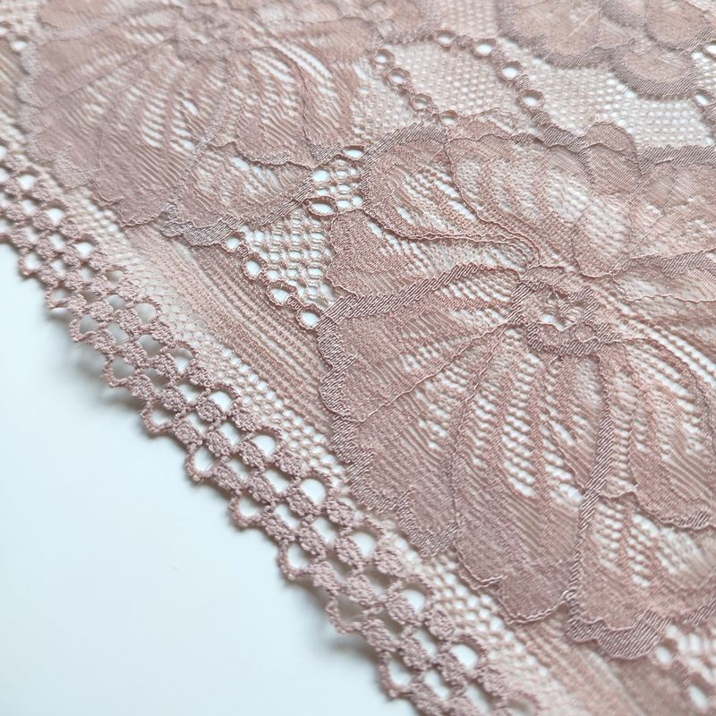 Dusty Mauve Floral Stretch Lace