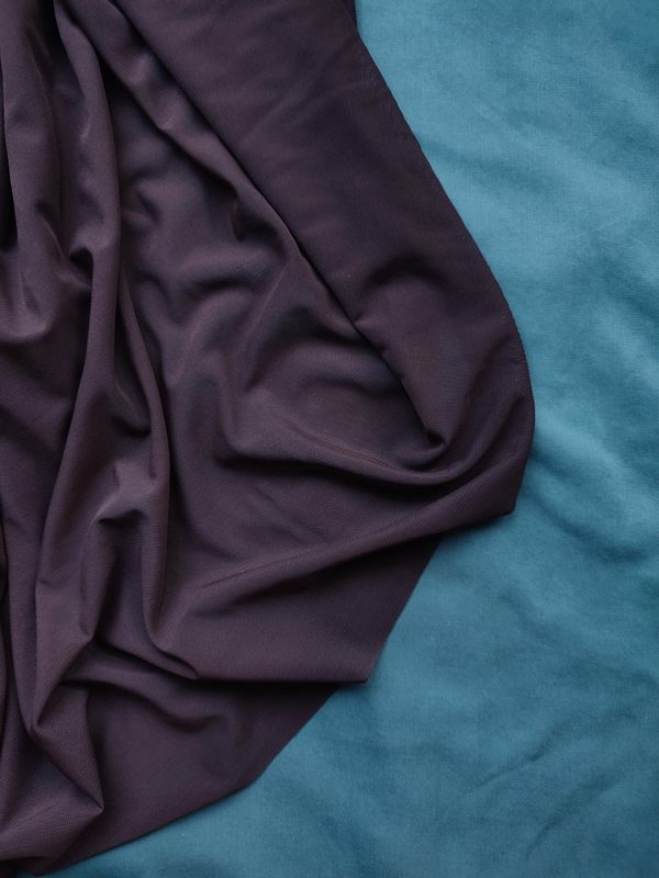 Chocolate Brown Stretch Mesh