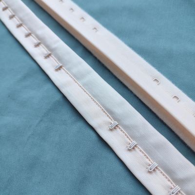 Beige hook and eye closure tape – 100 cm