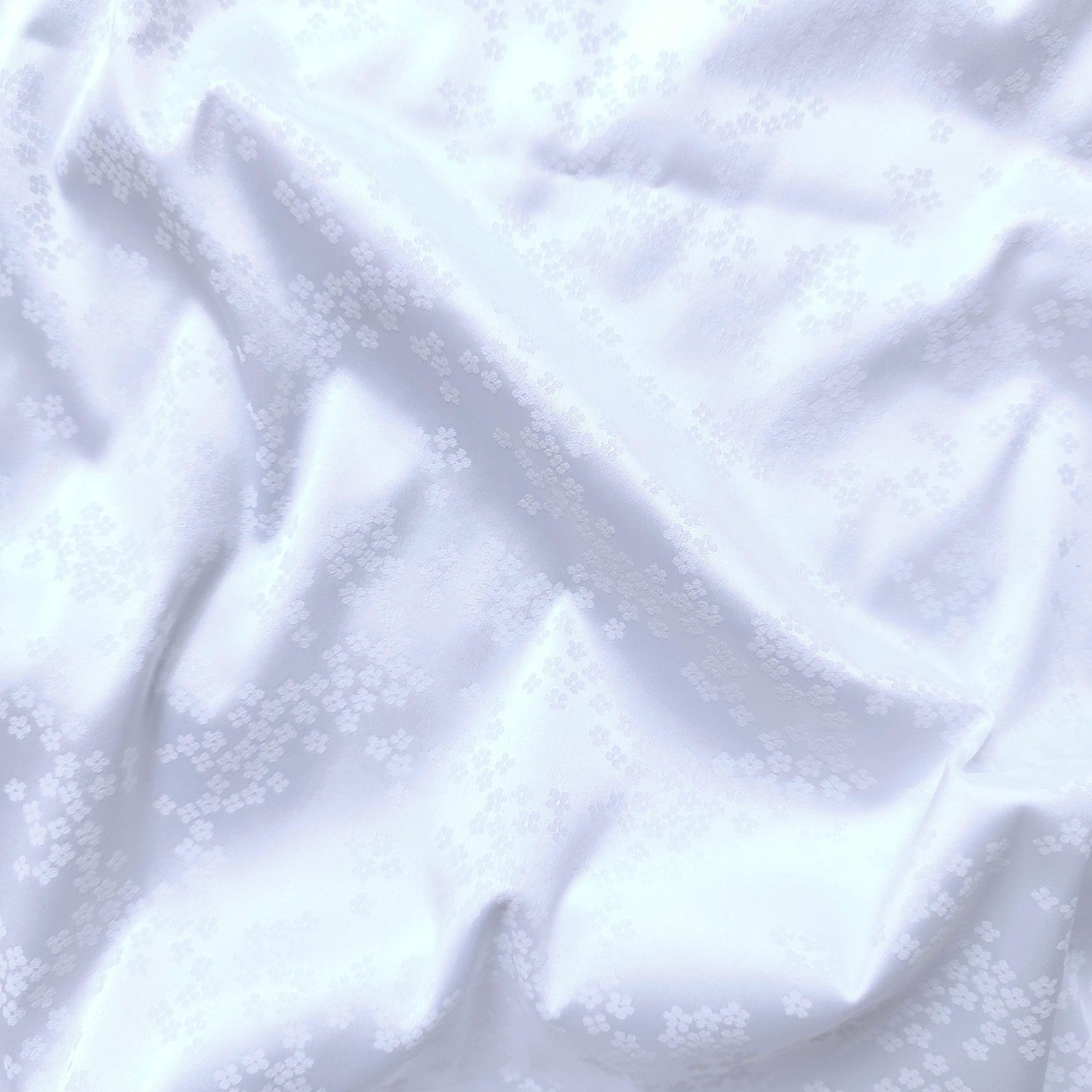 White Jacquard Stretch Satin