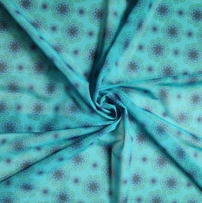 Turquoise Mandala Stretch Mesh