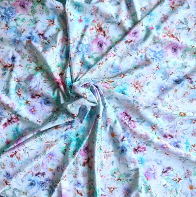 Stretch microfiber with floral print – soft fabric for lingerie


