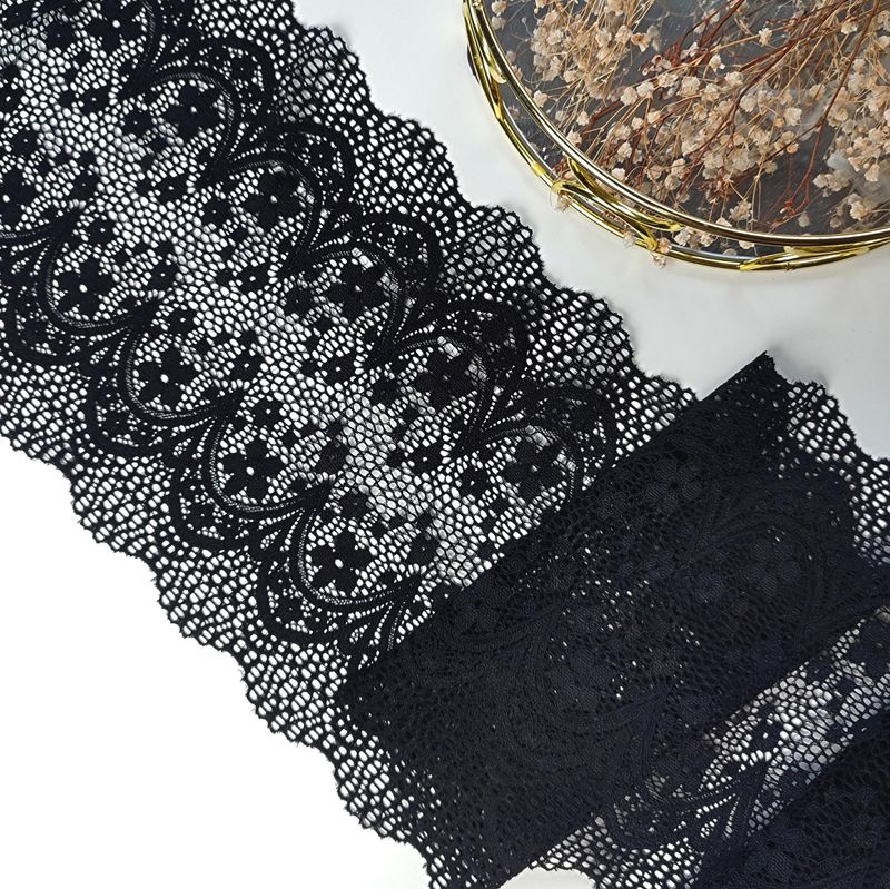 Black Stretch Lace Trim
