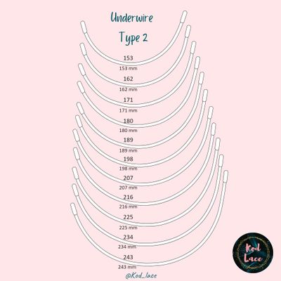 Arta Type 2 underwires for sewing bras