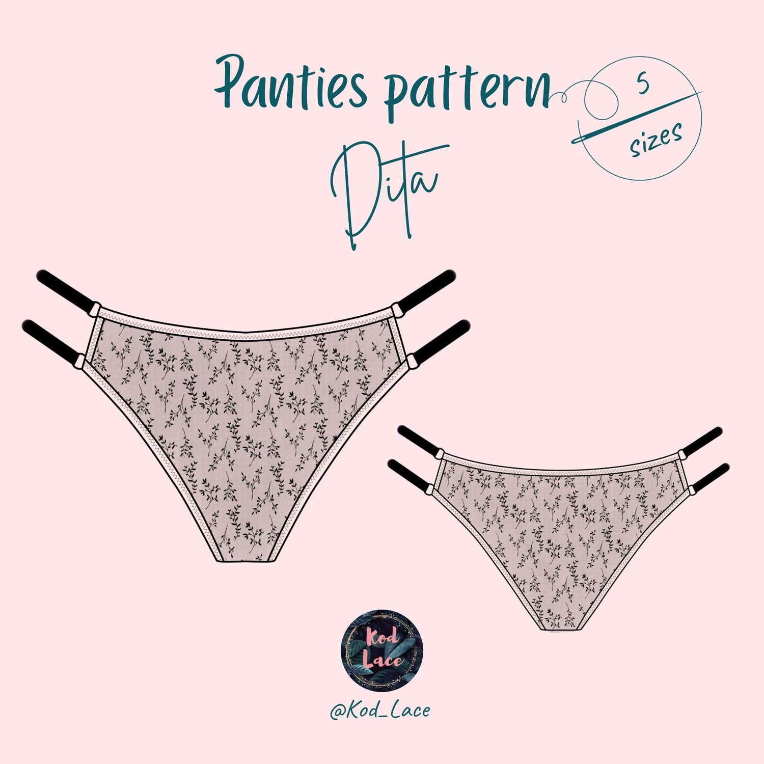 Dita Low-Rise Panties with Adjustable Side Straps