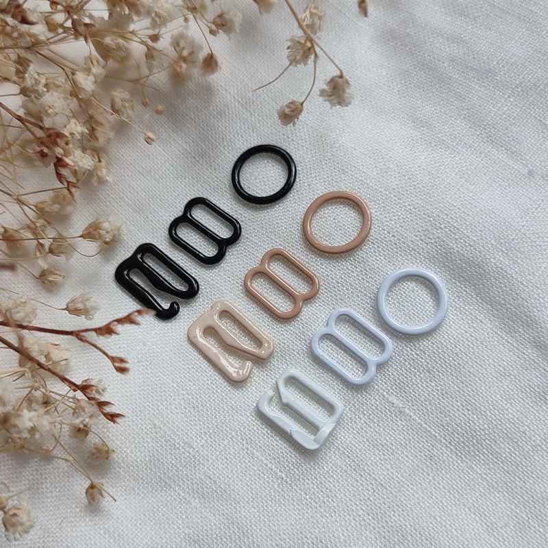 10pcs Metal Bra Hardware – Sliders, Rings, Hooks
