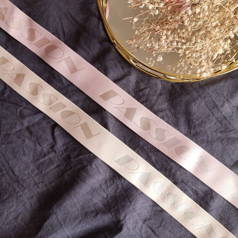 Wide elastic band PASSION for sports bras and lingerie
