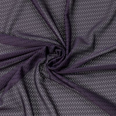 Dark Plum Geometric Stretch Mesh
