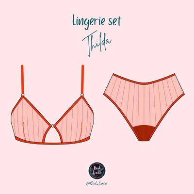Thilda Bralette and V-Cut Panties Set