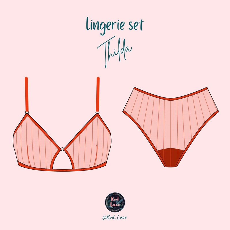 Thilda Bralette and V-Cut Panties Set