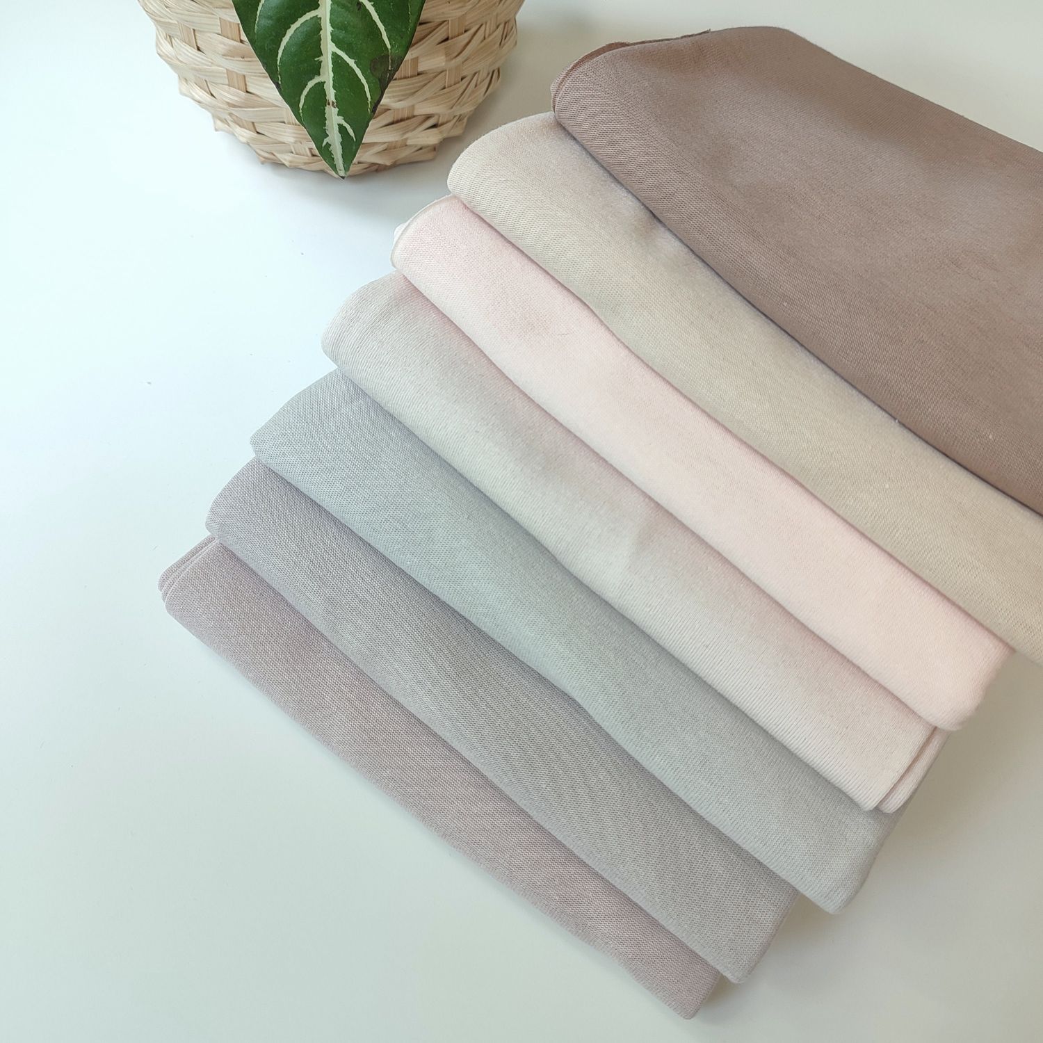 Soft cotton jersey for gusset lining in lingerie, neutral shades

