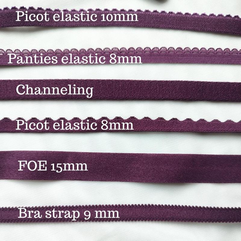 Plum Purple Lingerie Elastics