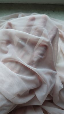 Silver peony stretch mesh fabric for lingerie sewing